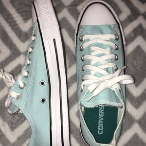 Mint color Converse sneakers
